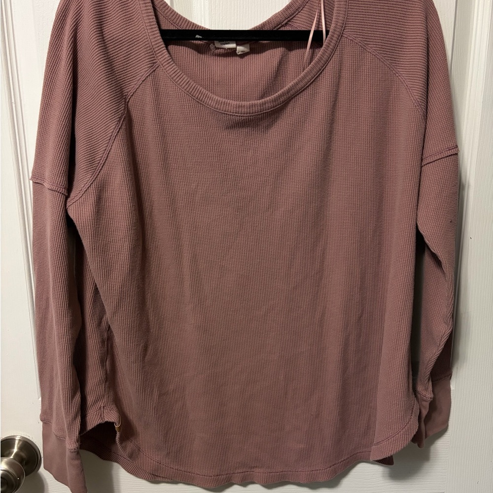 Tentree Mauve waffle Long Sleeve Top